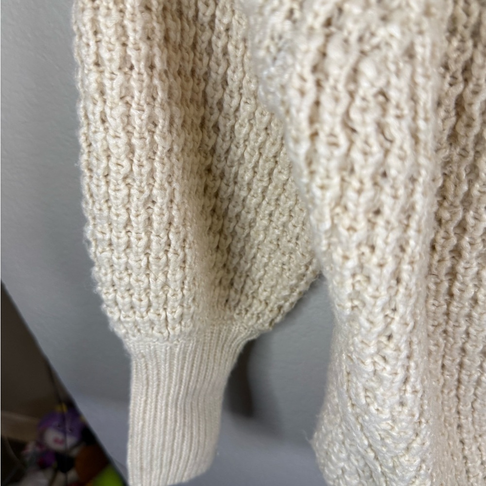 Express Beige Cowl Neck off the shoulder Sweater - Picture 6 of 8